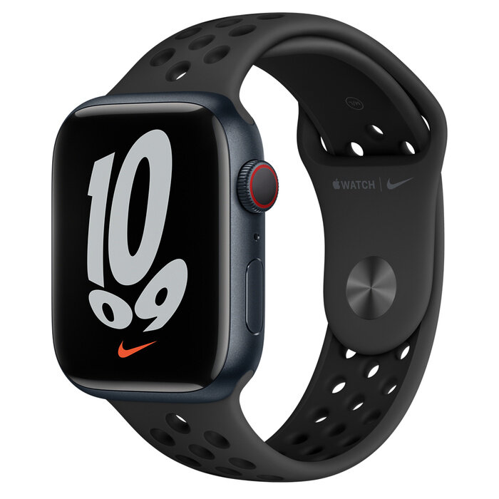 Smartwatch Apple Watch Nike Series 7 45mm GPS+Cellular (północ) z boku
