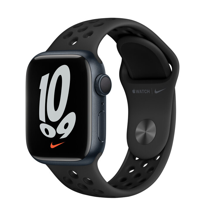 Smartwatch Apple Watch Nike Series 7 41mm (północ) z boku