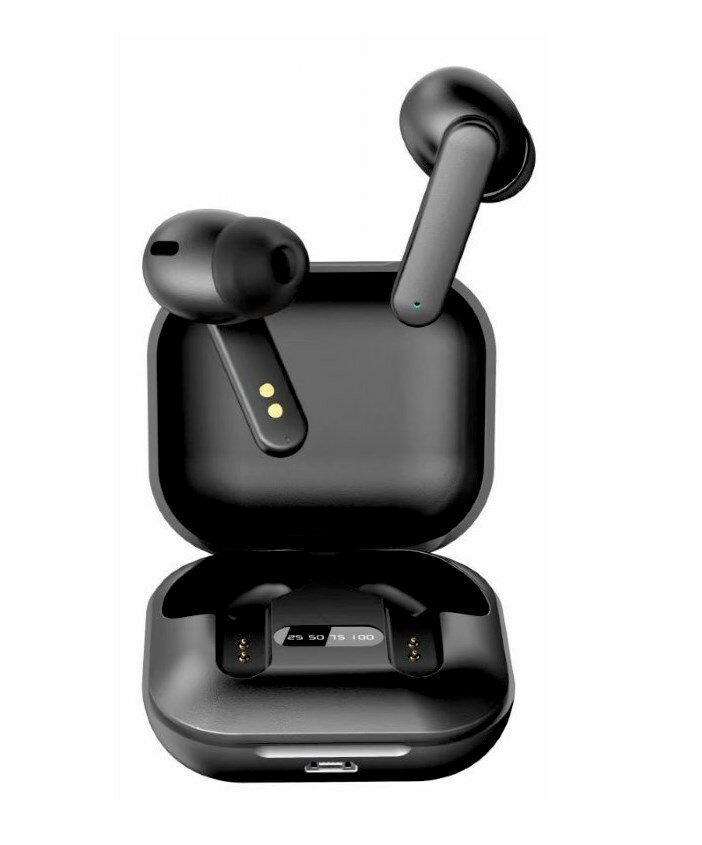 Słuchawki douszne Gembird FITEAR-X100B Bluetooth front czarny 