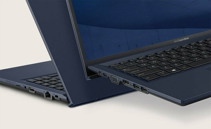 Laptop Asus ExpertBook L1 L1500 L1500CDA-EJ0733 widok na złącza