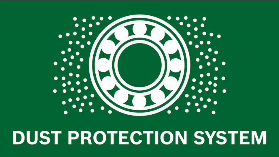 Szlifierka kątowa Bosch PWS 850-125 logo - System Dust Protection