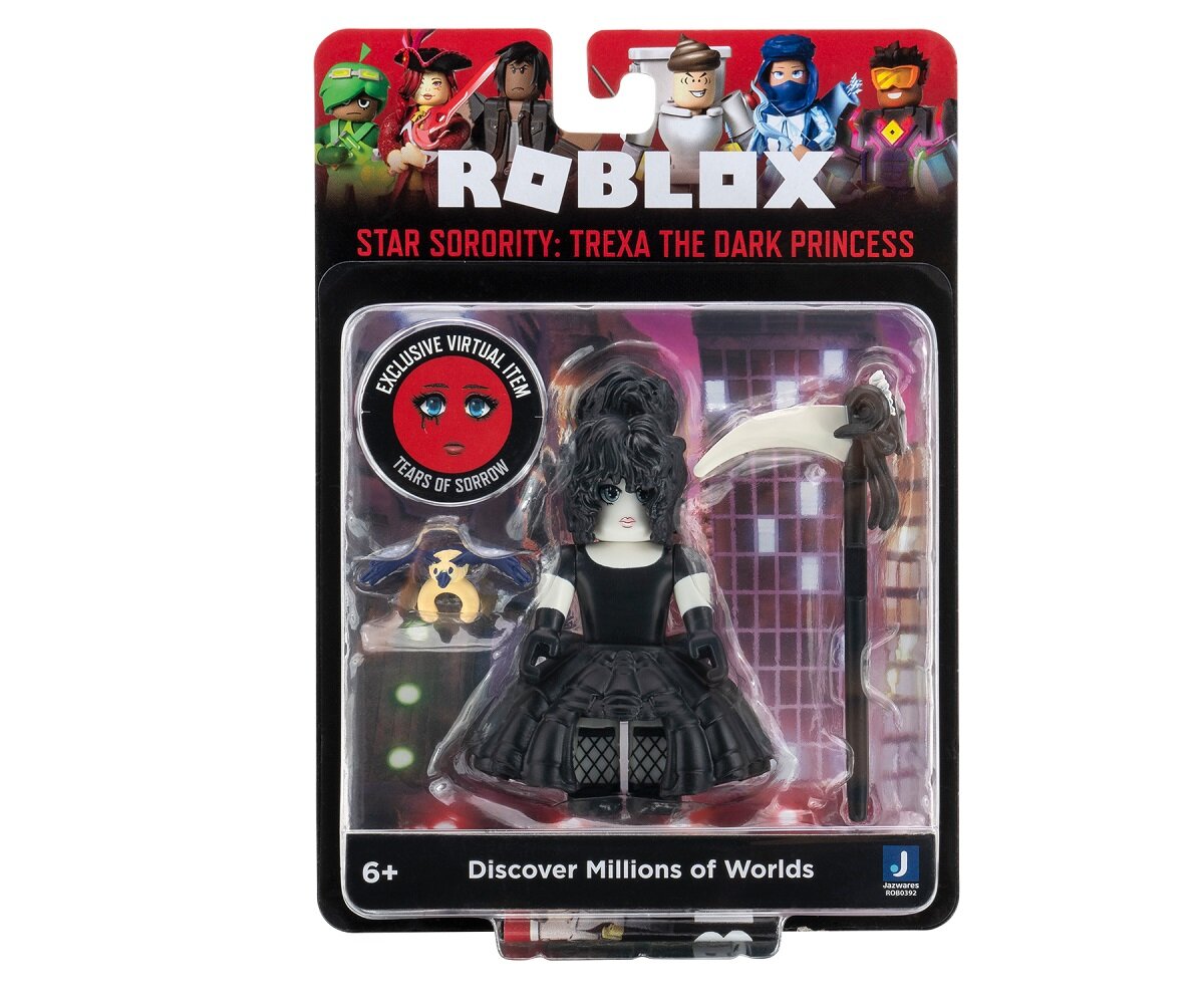 Figurka TM Toys Roblox Star Sorority: Trexa the Dark Princess RBL0392 widok na figurkę w opakowaniu