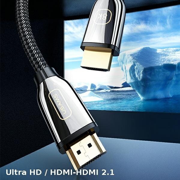 Kabel HDMI USAMS U67 8K w oplocie przodem