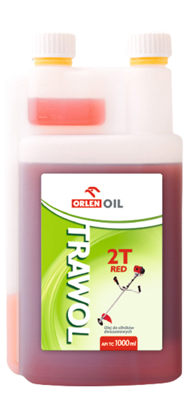 Olej do silników dwusuwowych Orlen Oil TRAWOL 2T Czerwony 1000ml frontem