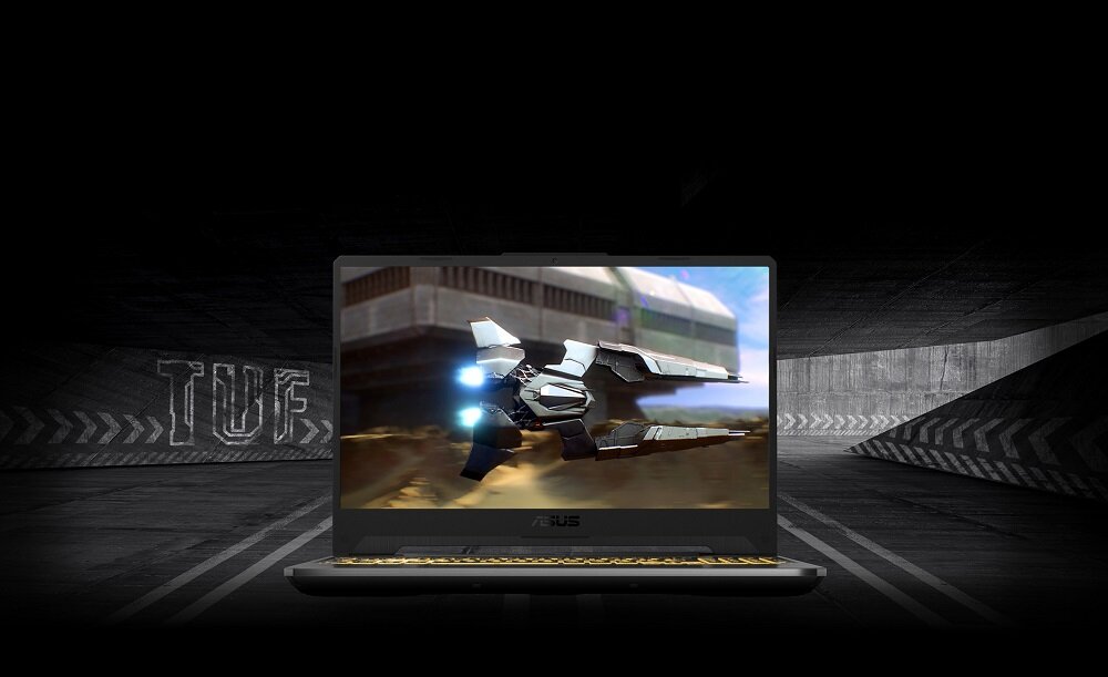 Laptop Asus TUF Gaming FX506 FX506HCB-HN200T widok na ekran od przodu