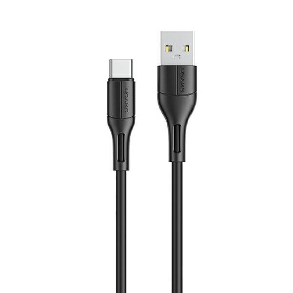 Kabel USAMS U68 USB-C 2A Fast Charge 1m czarny przodem