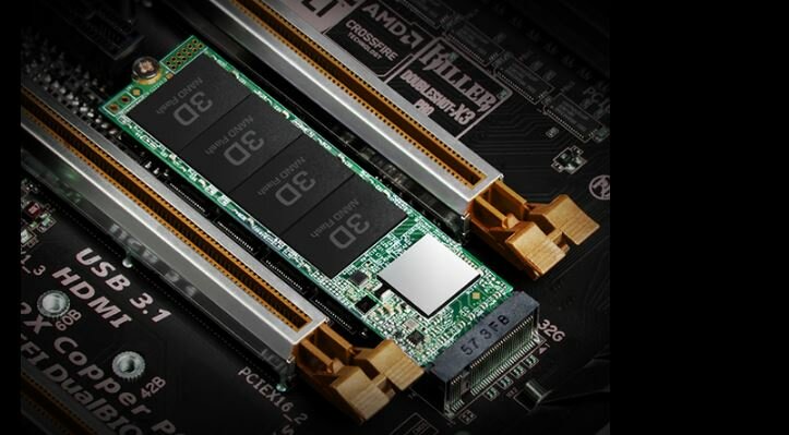 Dysk SSD Transcend 110Q 500GB M.2 TS500GMTE110Q  dysk zamontowany w płycie głównej