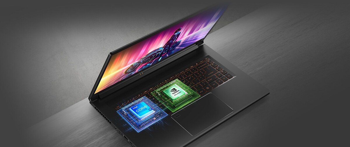 Laptop Acer ConceptD 5 CN516-72G-7712 wizualizacja z góry