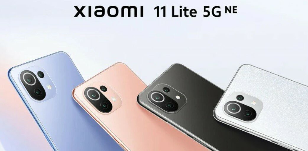 Smartfon Xiaomi 11 Lite 5G NE 6+128GB Snowflake White tyłem różne kolory