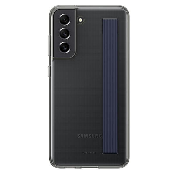 Etui Samsung EF-XG990CBEGWW  do Galaxy S21 FE 5G Czarne z tyłu na smartfonie