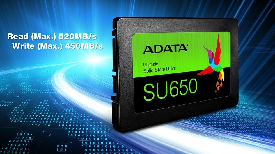 Dysk SSD Adata Ultimate SU650 256GB ASU650SS-256GT-R informacja o zapisie i odczycie