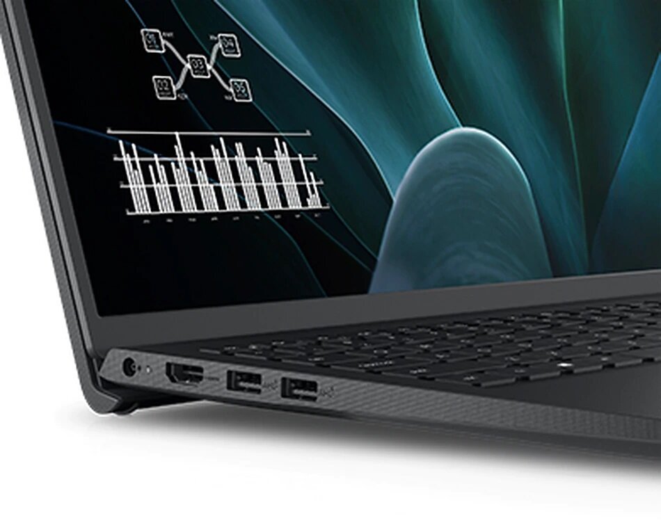 Laptop Dell Vostro 3510 16/512GB 15,6” widok od lewego boku