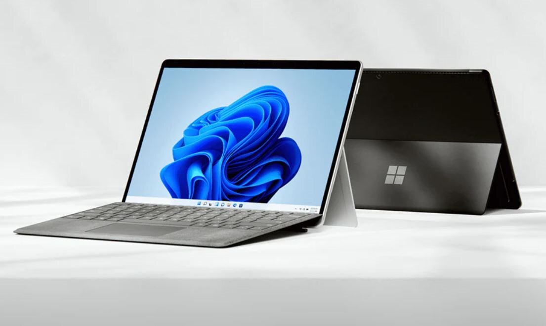 Laptop Microsoft Surface Pro 8 EHL-00020 i5/8/128 LTE przód i tył