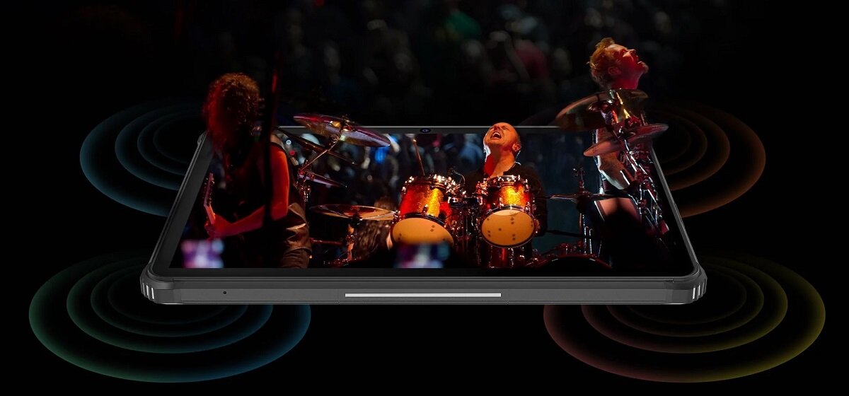 Tablet Oukitel RT1 4/64 GB pomarańczowy grafika obrazująca dźwięk tabletu