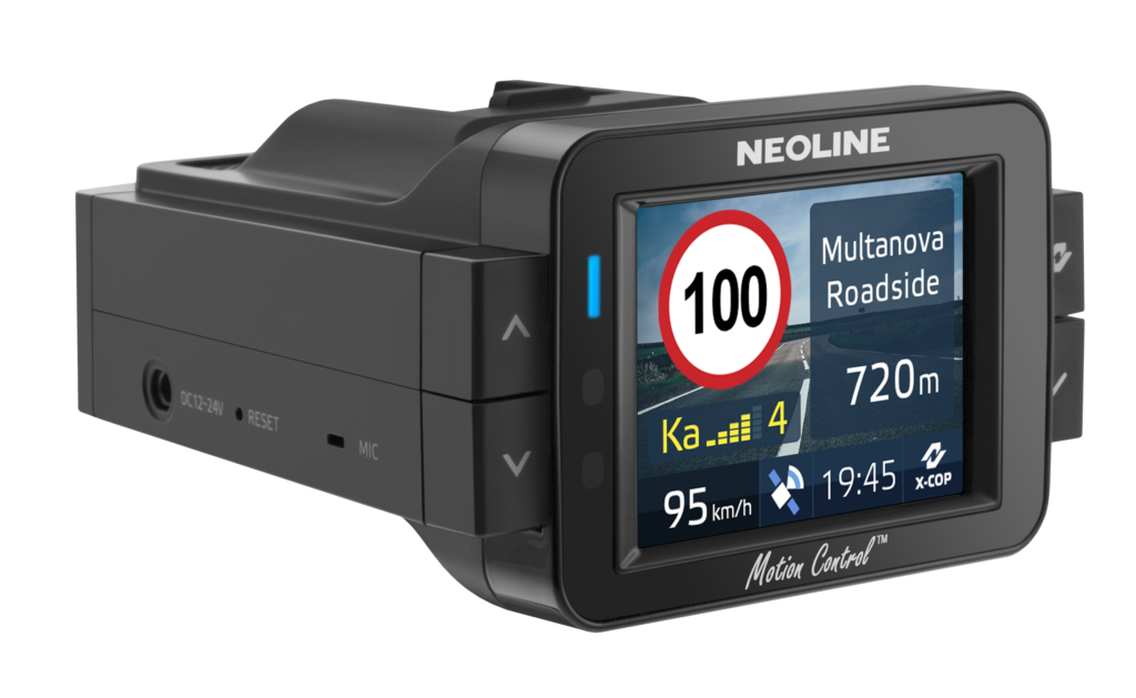 Wideorejestrator Neoline X-COP 9100s z boku
