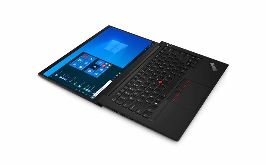 Laptop Lenovo ThinkPad E14 G3 (AMD) 20Y7003XPB otwarty pod kątem 180 stopni