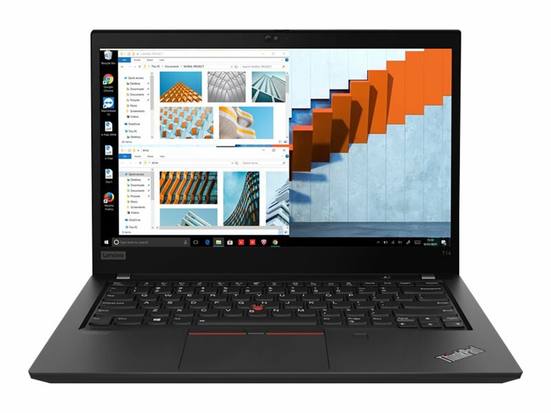 Laptop Lenovo ThinkPad T14 G2 widok na laptopa od frontu