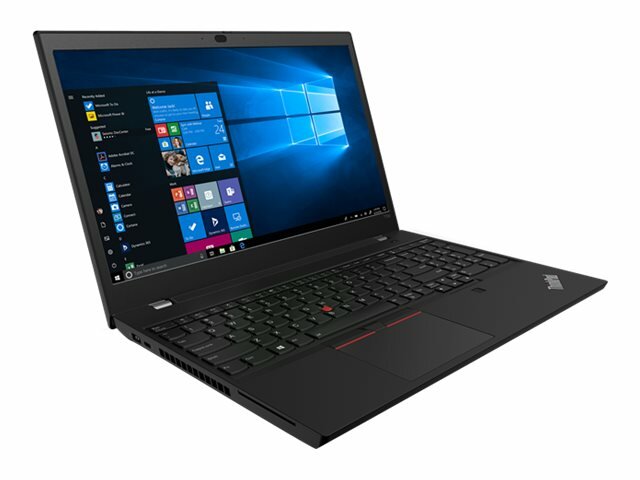 Laptop LENOVO ThinkPad T15p G2 otwarty, widok pod skosem