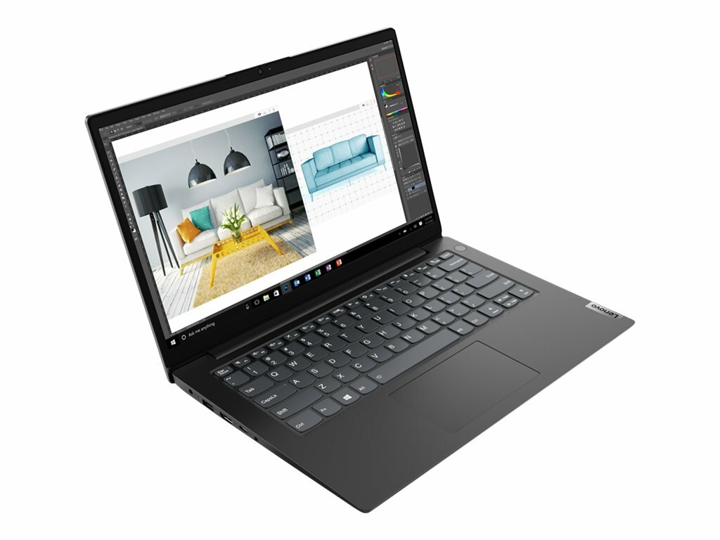 Laptop Lenovo V14 G2 82KC00AWPB widok na laptopa pod skosem