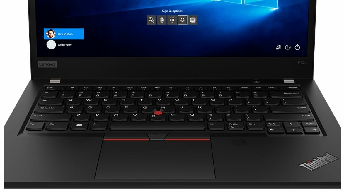Laptop Lenovo ThinkPad P14s G2 (AMD) 21A00043PB klawiatura i touchpad