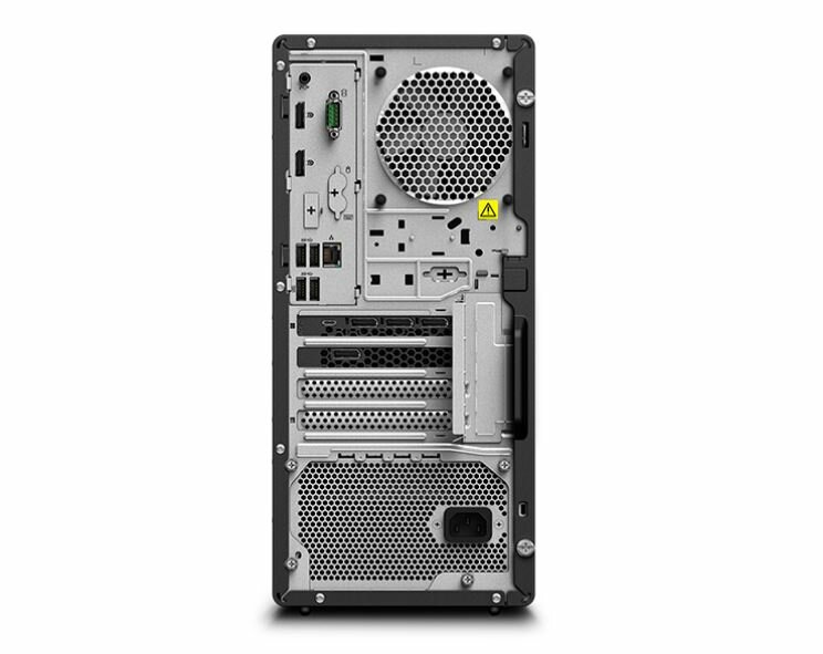 Stacja robocza Lenovo ThinkStation P350 Tower 30E3004HPB i5/16/512 tył obudowy