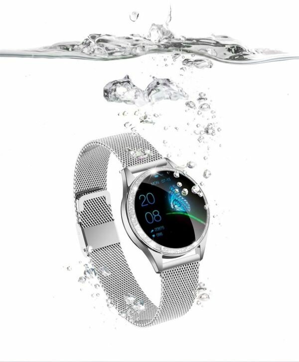 Smartwatch Oromed ORO-SMART CRYSTAL SILVER zanurzony w wodzie