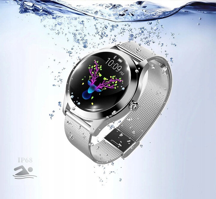 Smartwatch Oromed ORO-SMART LADY SILVER zanurzony w wodzie