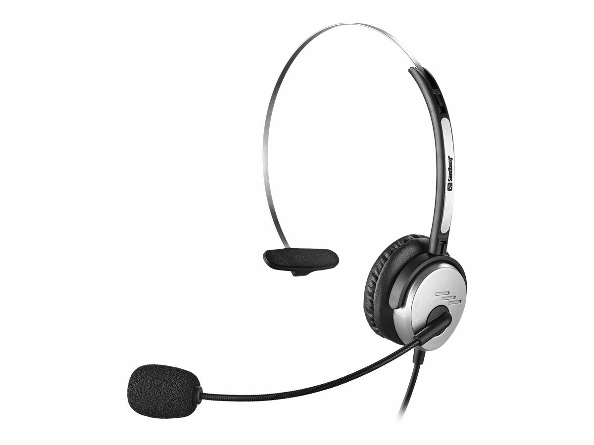 Słuchawki nauszne Sandberg MiniJack Mono Headset Saver MiniJack od frontu