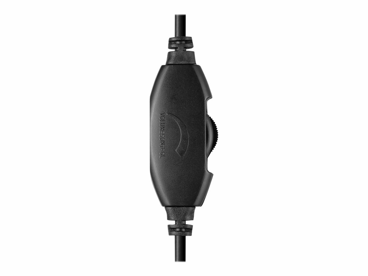 Słuchawki nauszne Sandberg MiniJack Mono Headset Saver MiniJack ze zbliżeniem na kontrolkę głośności