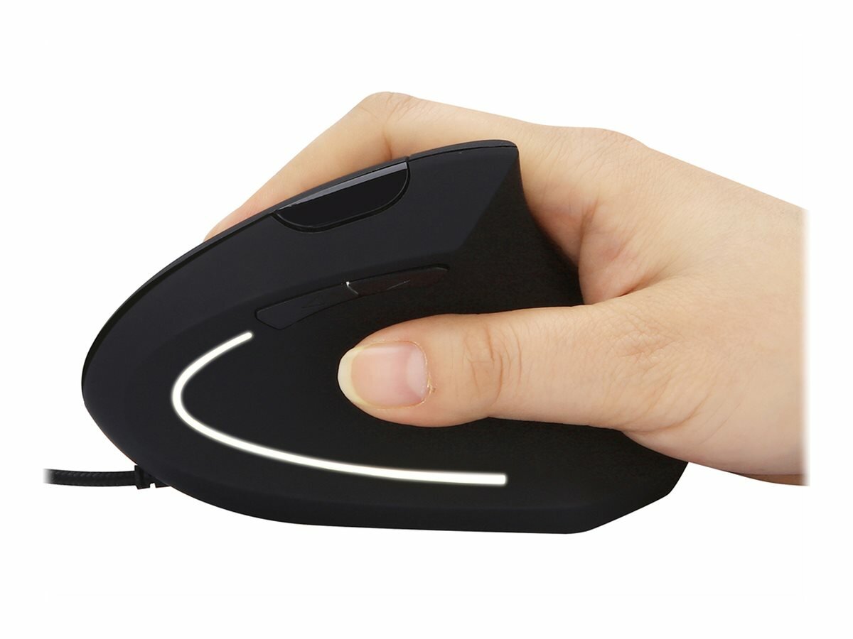 Mysz Sandberg Vertical Mouse Pro 2400 DPI dłoń na myszy