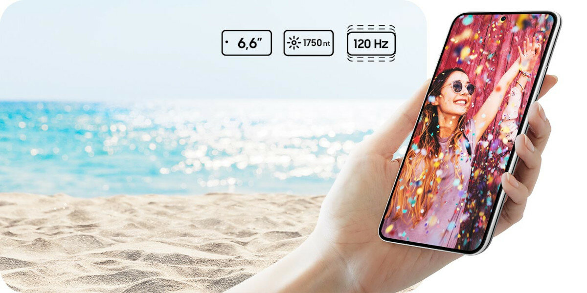 Smartfon Samsung Galaxy S22+ 8GB/128GB biały wyświetlacz Dynamic AMOLED 2X