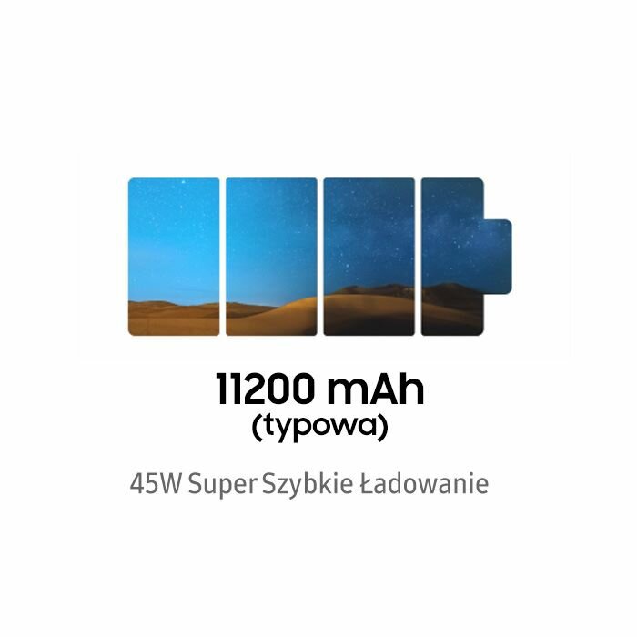 Tablet Samsung Galaxy Tab S8 Ultra SM-X900 krajobraz w kształcie baterii