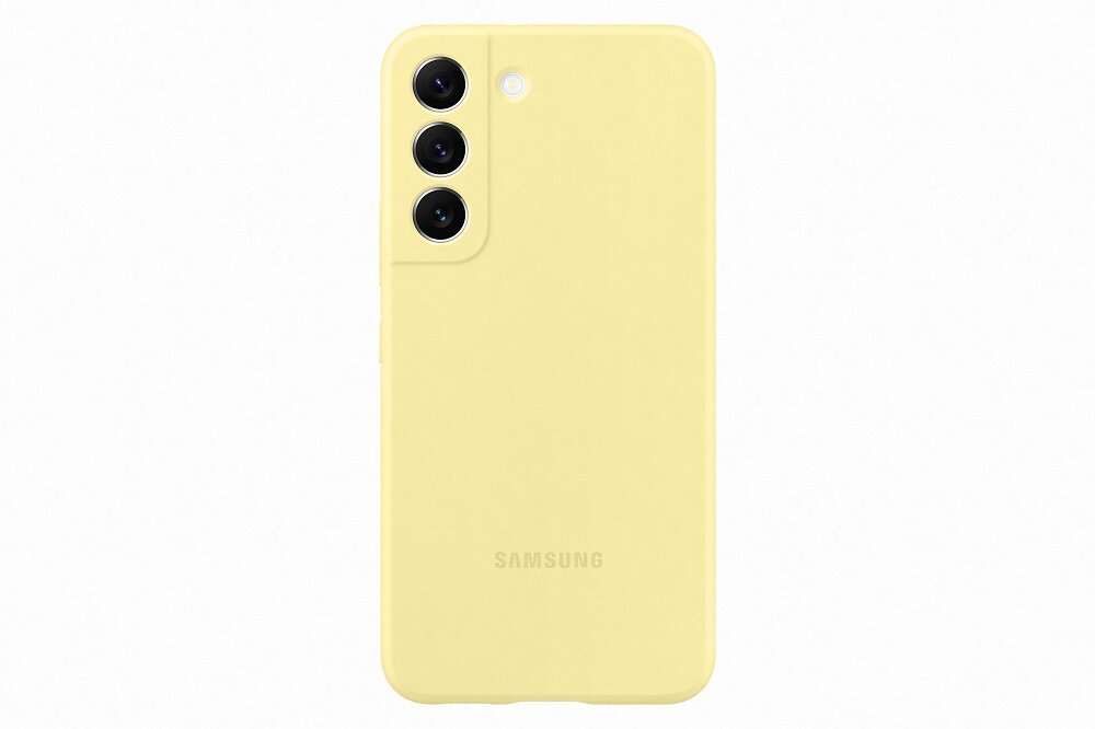 Etui Samsung Silicone Cover EF-PS901TYEGWW widok na etui na pleckach telefonu