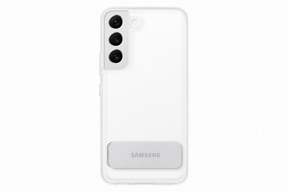 Etui Samsung Clear Standing Cover EF-JS901CTEGWW widok na etui na pleckach telefonu