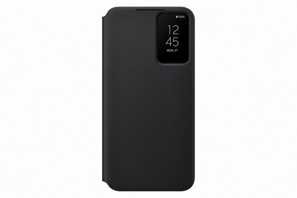 Etui Samsung Smart Clear View Cover (EE) do Galaxy S22+ Black EF-ZS906CBEGEE frontem