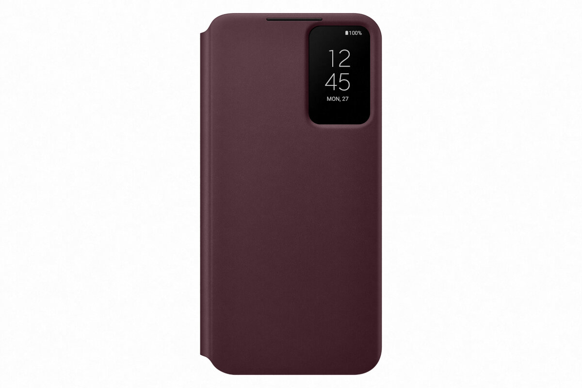 Etui Samsung Smart Clear View Cover (EE) do Galaxy S22+ Burgundy EF-ZS906CEEGEE frontem