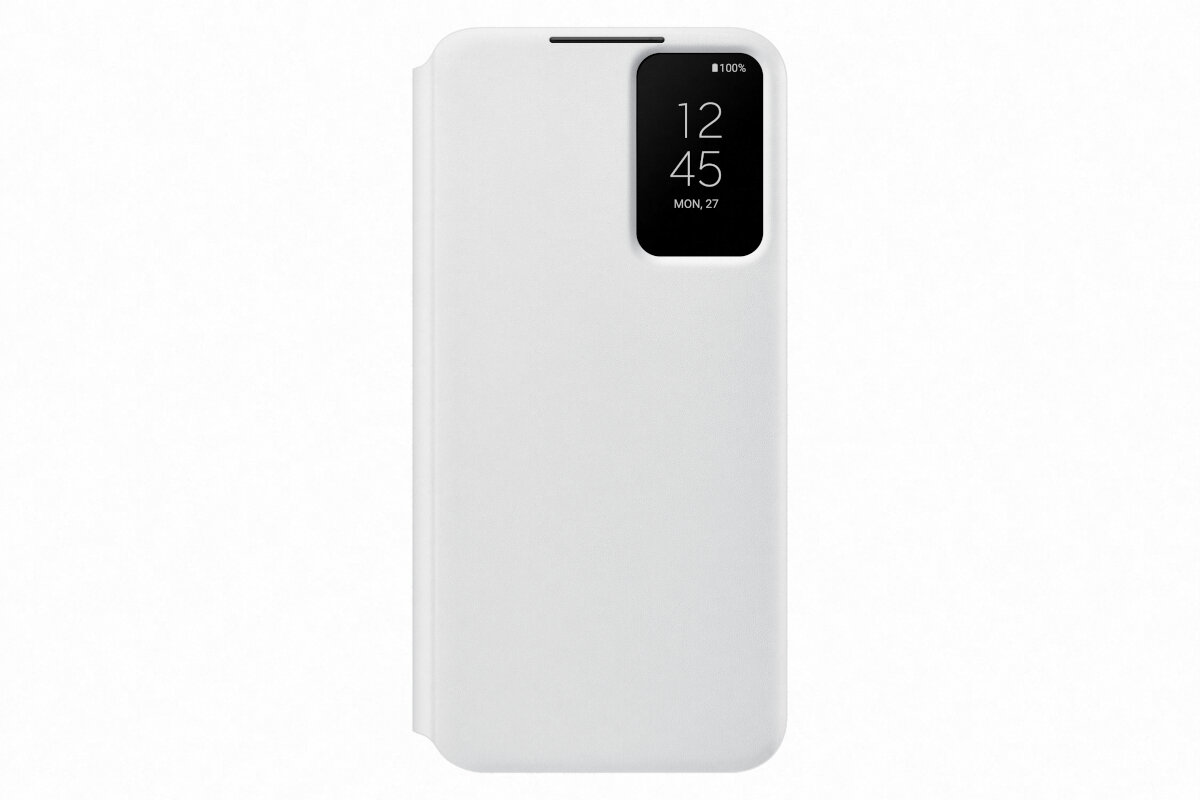 Etui Samsung Smart Clear View Cover (EE) do Galaxy S22 White EF-ZS901CWEGEE frontem