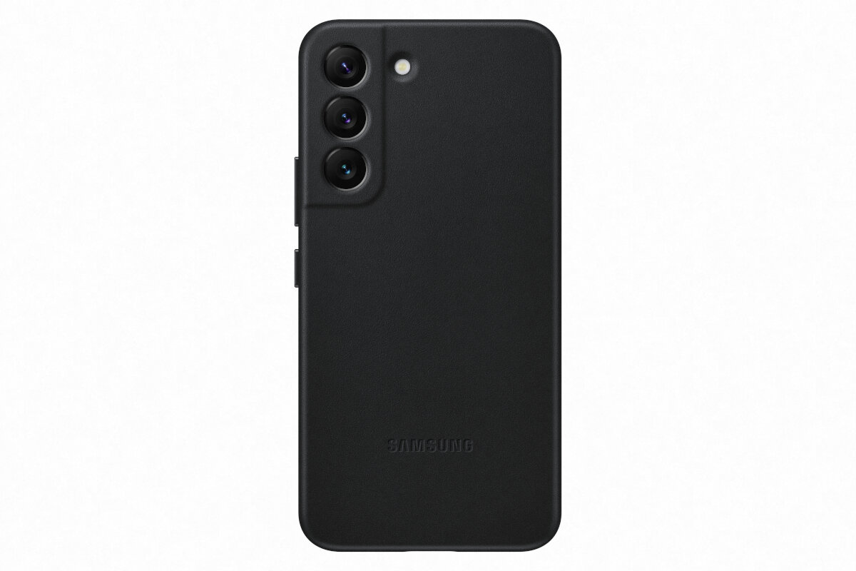 Etui Samsung Leather Cover do Galaxy S22 Black EF-VS901LBEGWW tyłem