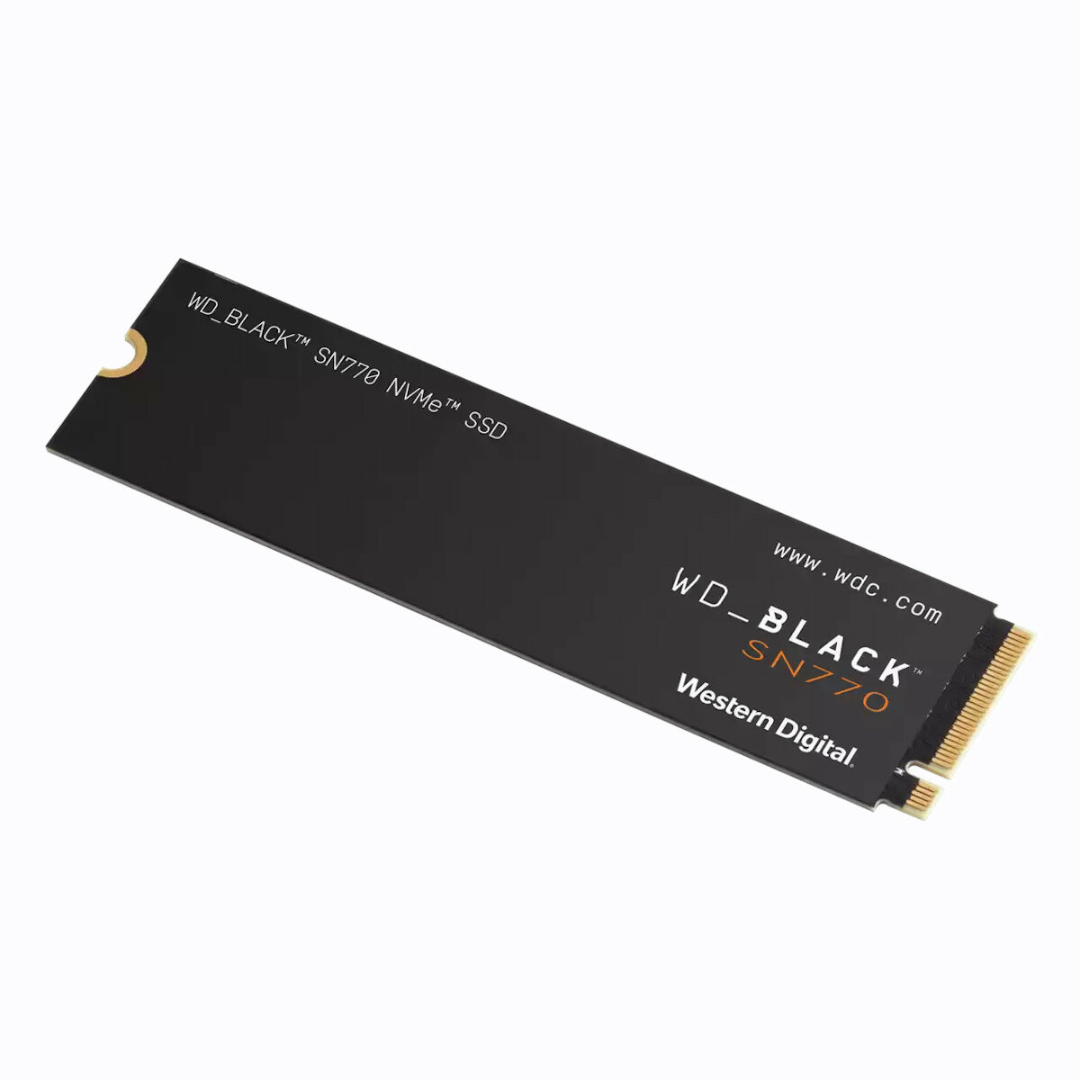 Dysk SSD Western Digital WD_BLACK SN770 NVMe zdjęcie dysku pod kątem