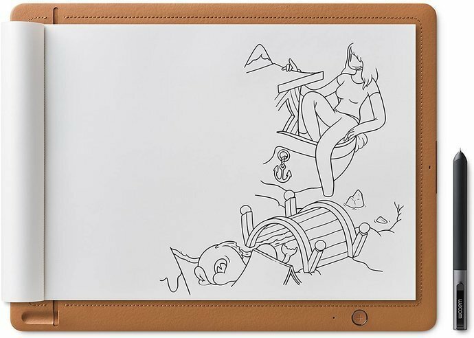 Tablet graficzny Wacom Sketchpad Pro brązowy widok na tablet od frontu