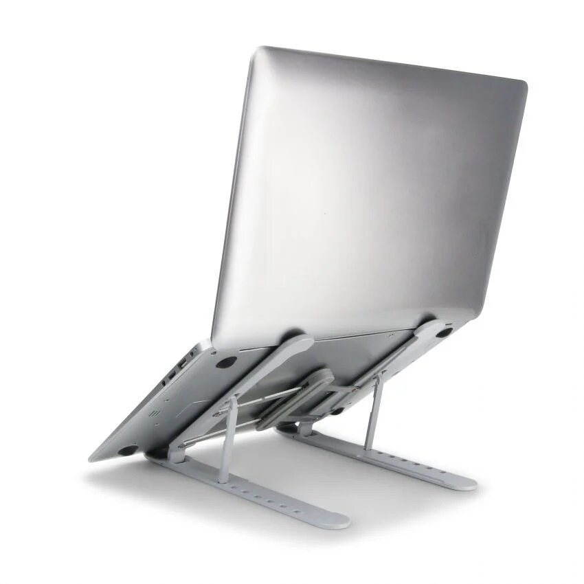 Stojak na laptopa i tablet Dicota D31889 uniwersalny na stojaku położony laptop, widok od tyłu