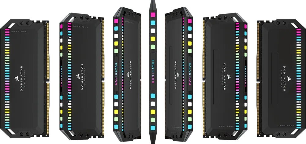 Pamięć Corsair Dominator Platinum RGB DDR5 32GB (2x16GB) 5600MHz CL36 CMT32GX5M2B5600C36 Black widok pamięci z każdej strony
