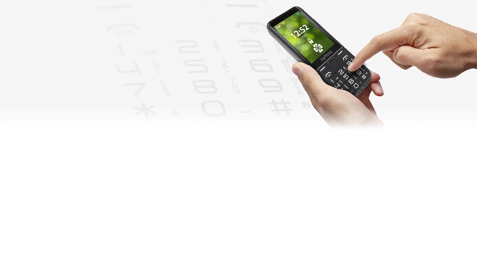 Telefon myPhone Halo Q+ 4family na tle klawiatury