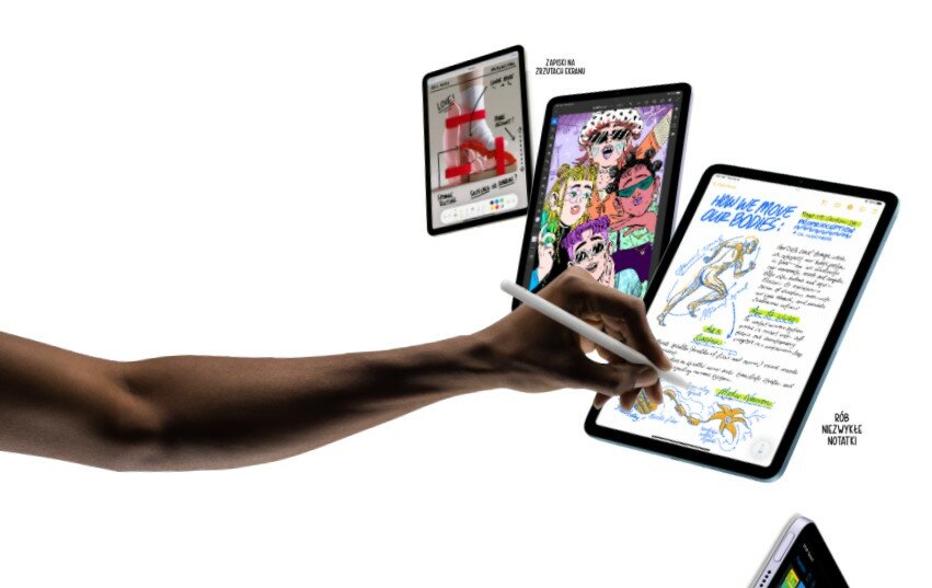Tablet Apple iPad Air MM9F3FD/A Wi-Fi 64GB Starlight rydowanie za pomocą apple pencil