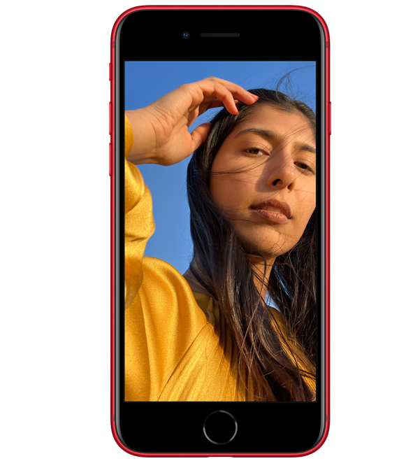Smartfon Apple iPhone SE 256GB księżycowa poświata z wyświetlonym obrazem