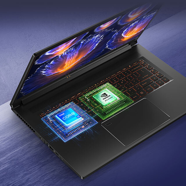 Laptop Acer ConceptD 5 Pro CN516-72P-76KT 16'' 32GB widok na laptop i jego komponenty