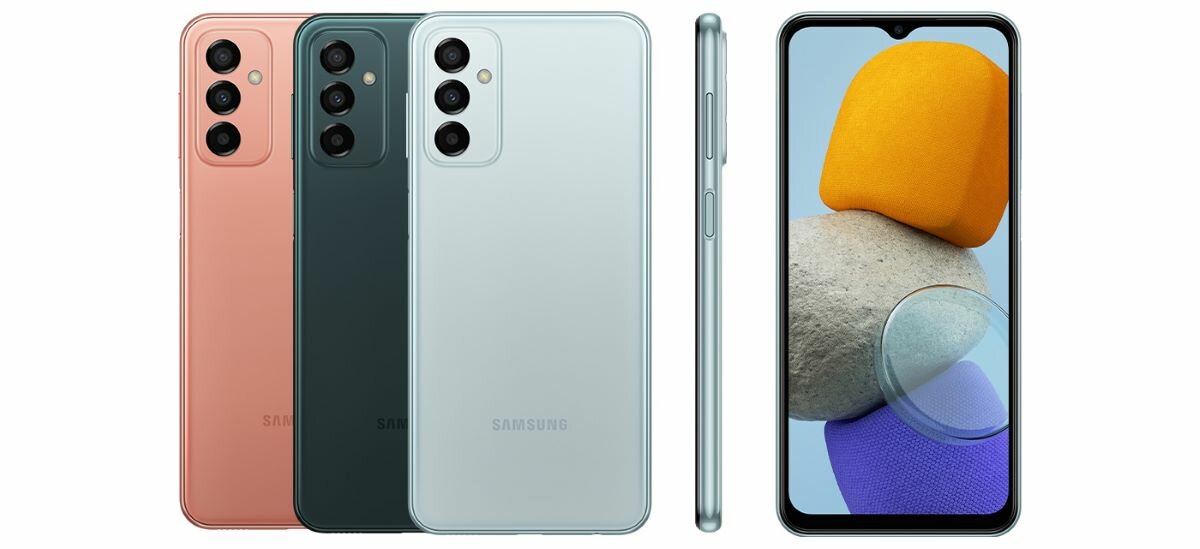 Smartfon Samsung Galaxy M23 SM-M236B w trzech kolorach i z trzech stron