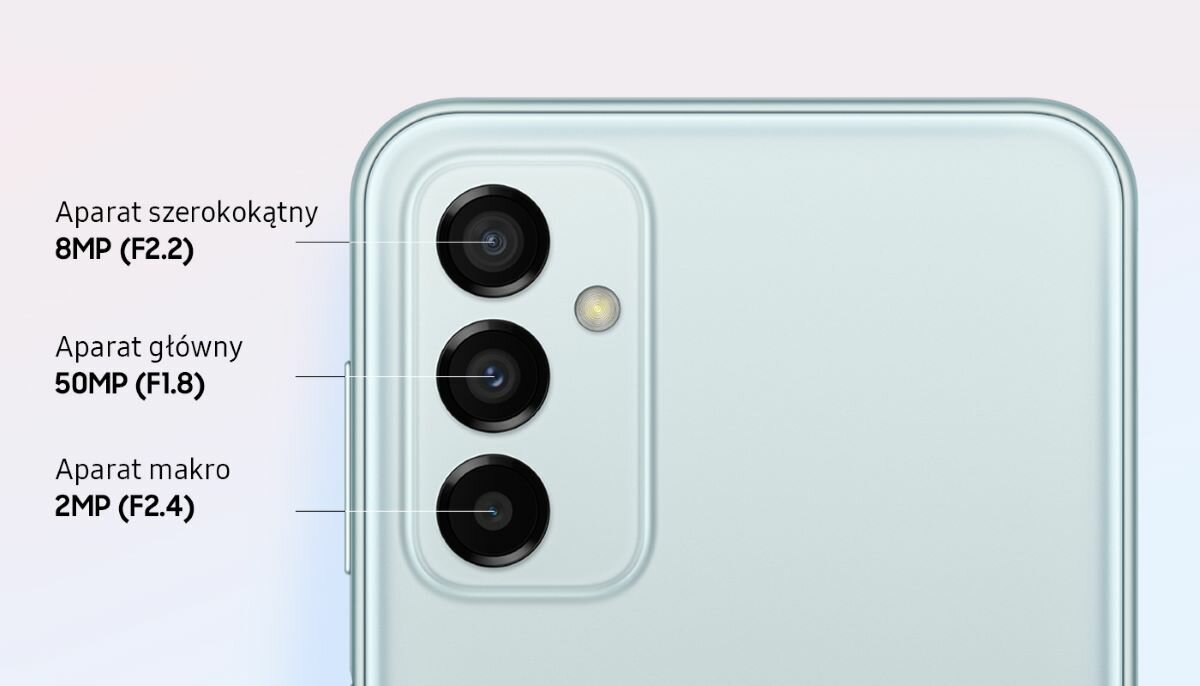 Smartfon Samsung Galaxy M23 SM-M236B tył zbliżenie na aparat