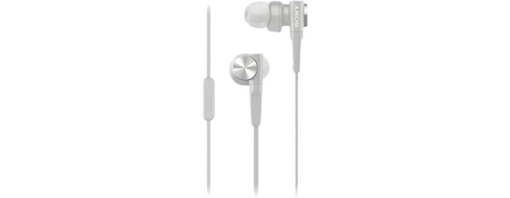 Słuchawki Sony MDR-XB55APW Extra Bass białe wygląd słuchawek z różnych stron