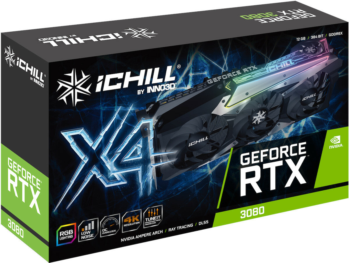 Karta graficzna Inno3D GeForce RTX 3080 iChill X4 opakowanie